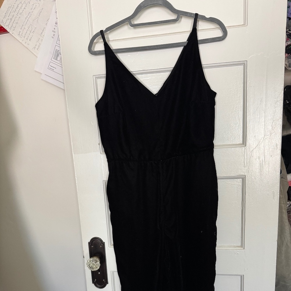 Velvet Black Jumpsuit Banana Republic